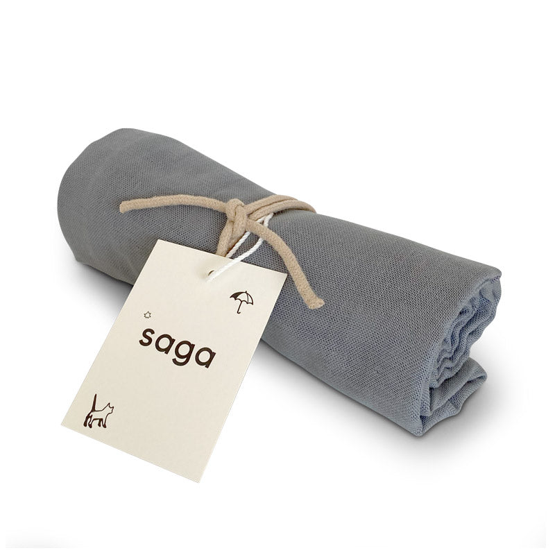 Saga hydrofieldoek, verzorgingsdoek van het merk Saga in kleur Ash (zwart)