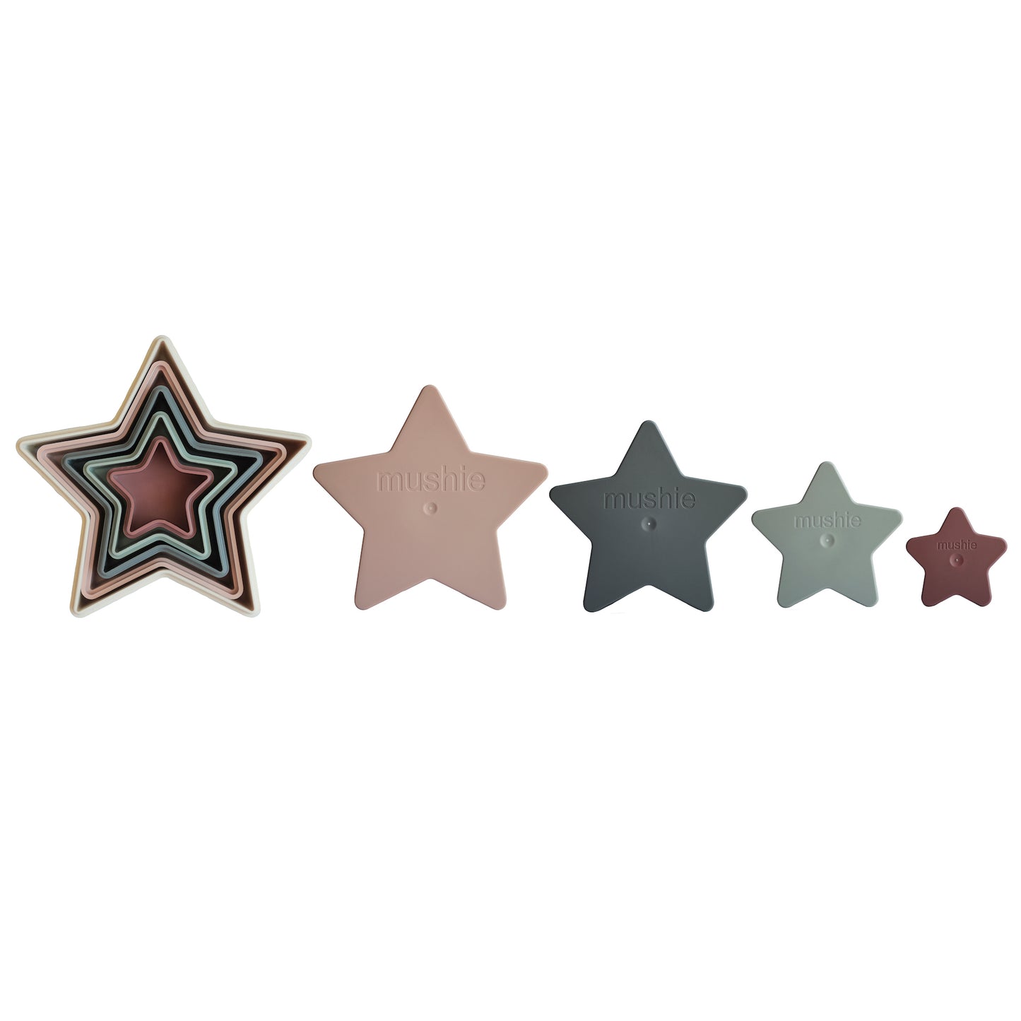 Mushie stapeltoren Nesting Stars, badspeelgoed nesting stars (sterren) van het merk Mushie