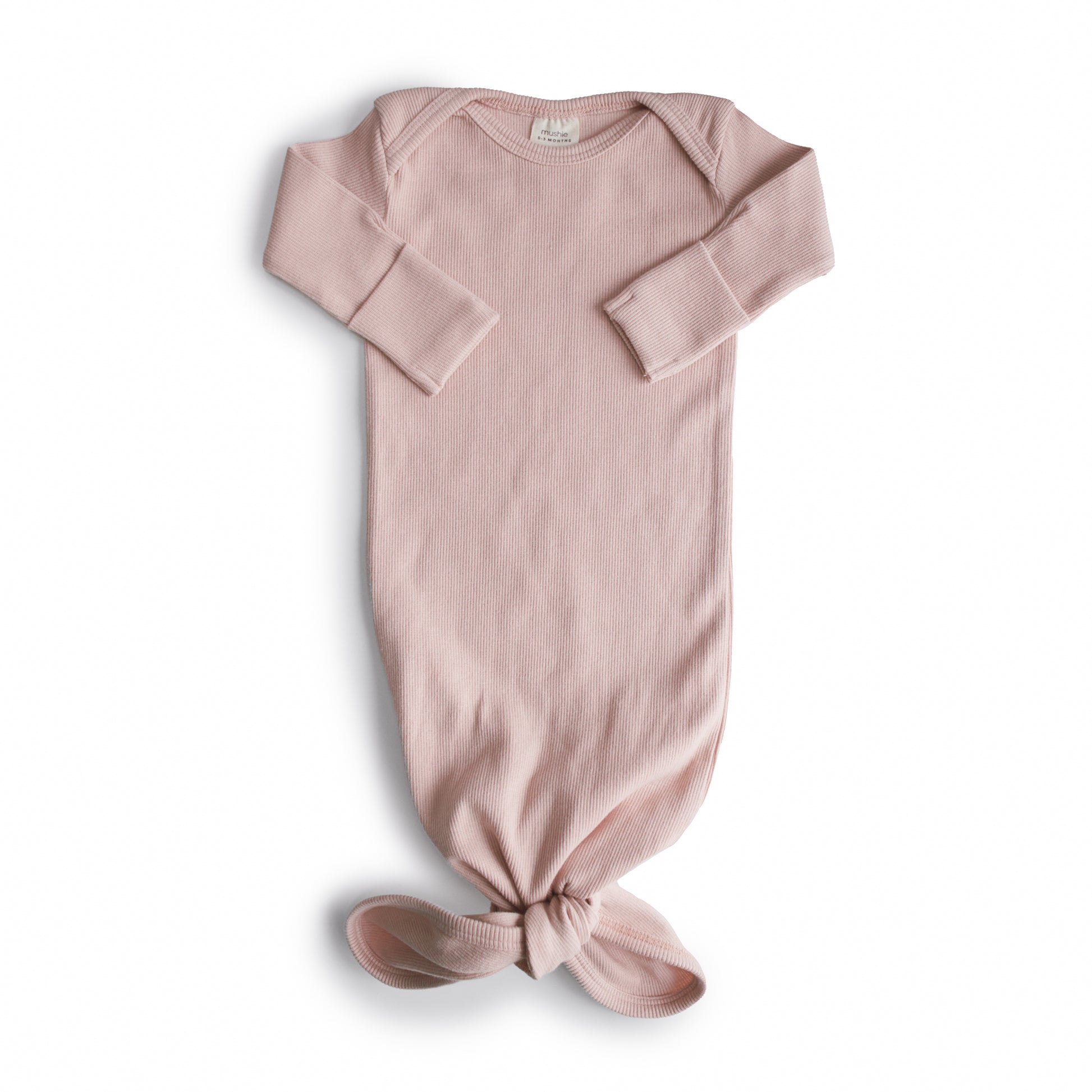 Mushie Baby Gown, slaapzak voor baby van het merk Mushie in kleur Blush (roze)