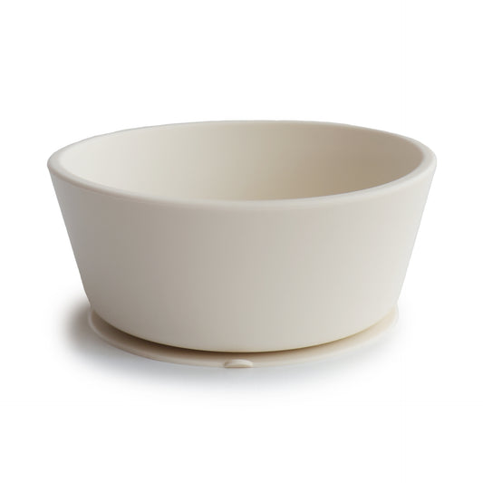 Mushie suction bowl (zuigkom) in kleur Ivory